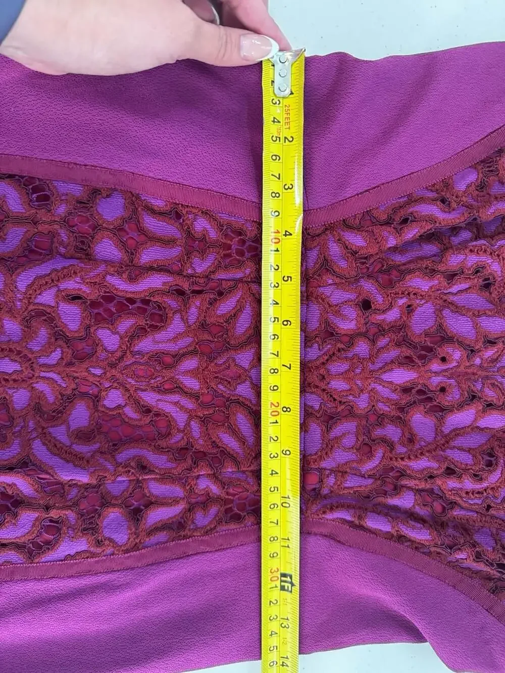 Diane von Furstenberg Geovana Lace Panel Sheath Dress in‎ Amethyst/Onyx